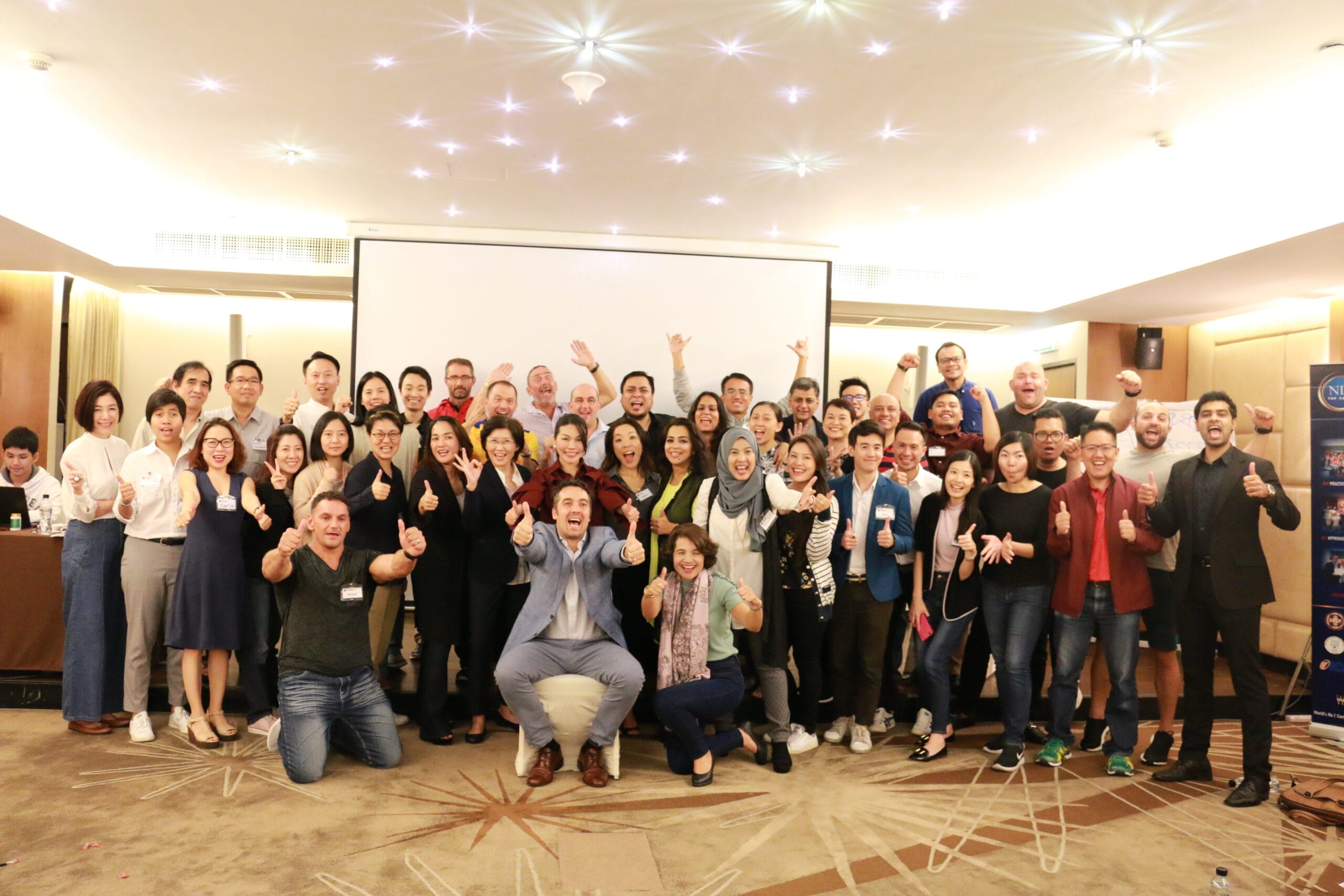 Image of a group of students in an NLP Top Coach course.