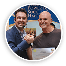 Image of Sebastien Leblond with a successfully graduated student.