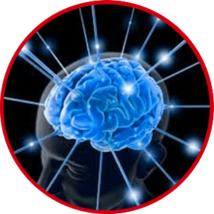 Image of a cartoon brain with lines coming out of it.