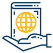 Image of a hand holding a cartoon yellow globe above it.