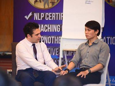 Image of Sebastien Leblond working with a student.