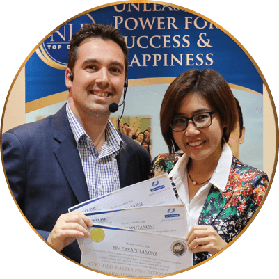 Image of Sebastien Leblond with a successfully graduated student.