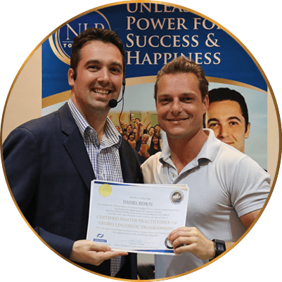 Image of Sebastien Leblond with a successfully graduated student.