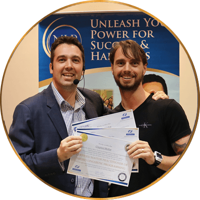 Image of Sebastien Leblond with a successfully graduated student.