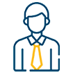 Cartoon image of a person with a yellow tie.
