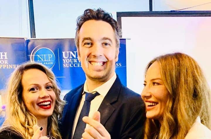 Sebastien Leblond with two of his students.