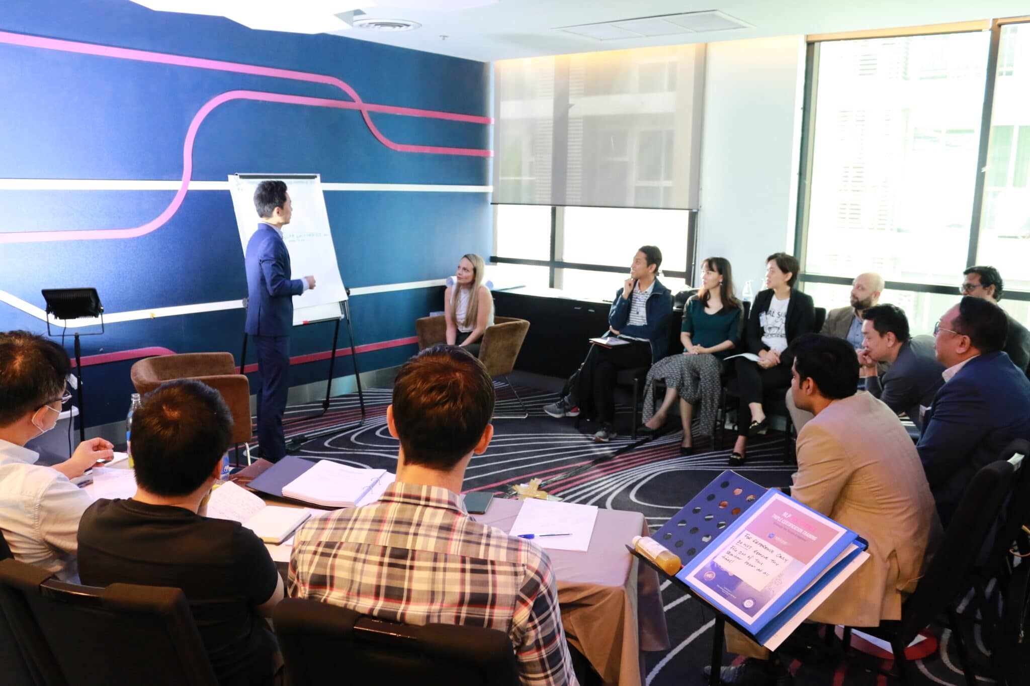 Picture of NLP Top Coach corporate clients in a seminar.