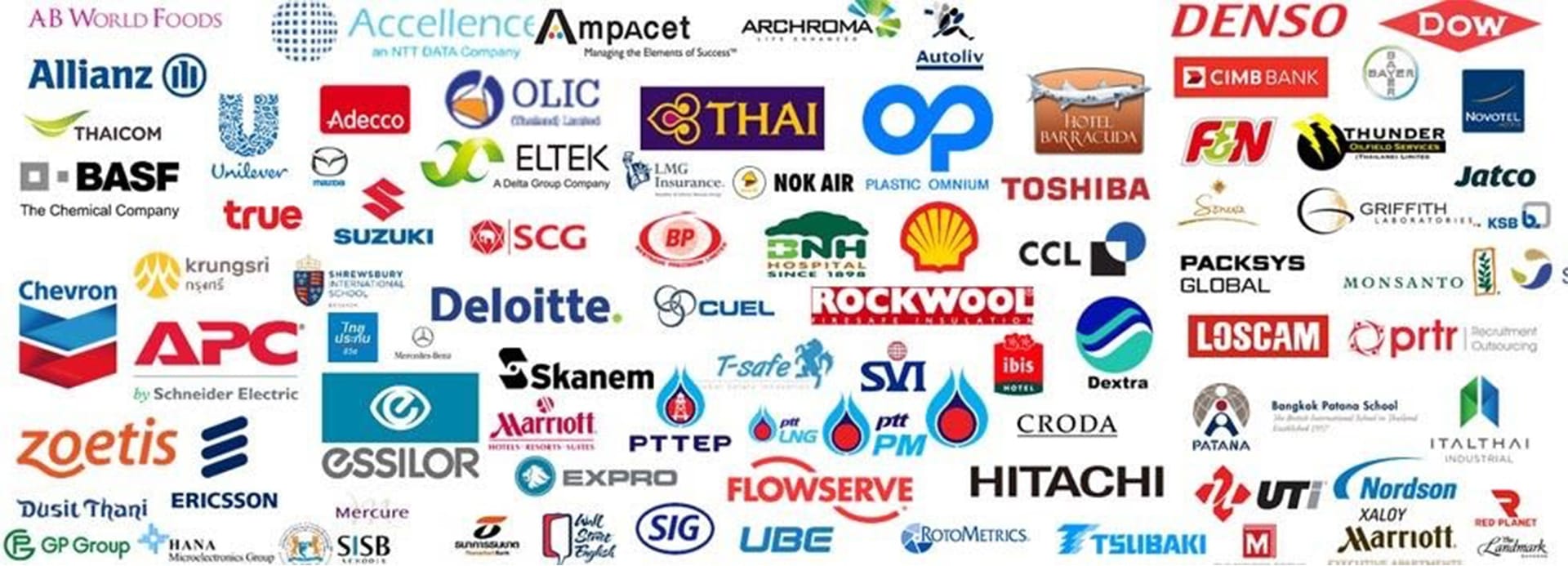 Logos of all of the companies that previously worked with NLP Top Coach.