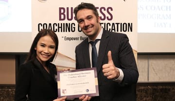 Image of Sebastien Leblond with students.